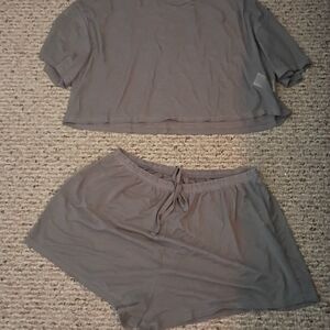 Elegant Gray Women's Pajama Set